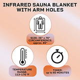 LifePro Sauna Blanket for Detoxification - Portable Far Infrared Sauna for Home Detox Calm Your Body and Mind Large Black