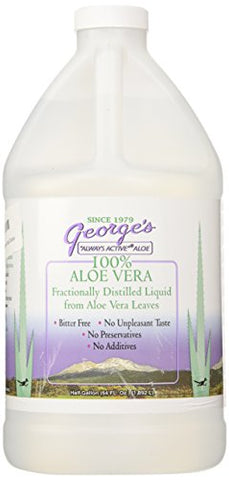 George's Aloe Vera Supplement Softgel, 64 Fluid Ounce, 100% Always Active Aloe Vera Liquid