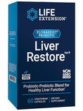 Life Extension FLORASSIST Liver Restore – Daily Probiotics & Prebiotics Supplement for Liver Enzyme Health Support and Detox – for Men & Women - Gluten-Free, Non-GMO, Vegetarian – 60 Capsules