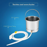Smokitcen Coffee Enema Bucket Kit Stainless Steel 2 Quart Capacity for Cleansing Detox Enemas