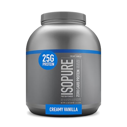 Isopure Protein Powder, Whey Isolate with Vitamin C & Zinc for Immune Support, 25g Protein, Zero Carb & Keto Friendly, Flavor: Creamy Vanilla, 66 Servings, 4.5 Pounds (Packaging May Vary)