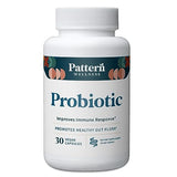 Pattern Wellness Probiotic Supplement - 51 Billion CFU - Promotes Healthy Gut Flora - Maintains Digestive Balance & Boosts Immune Health - All Natural, Non-GMO - 30 Vegan Capsules