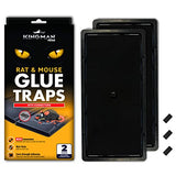 Kingman Prime Rat Mouse Rodent Pest Glue Trap (Large Size) Tray Heavy Duty (24 Traps) with Connectors