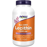 NOW Supplements, Lecithin 1200 mg with naturally occurring Phosphatidyl Choline, 200 Softgels