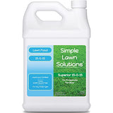 Superior 15-0-15 Liquid Fertilizer Nitrogen & Potash Lawn Food - Concentrated Spray- Any Grass Type- Simple Lawn Solutions Green, Growth - Humic Acid - Phosphorus-Free (1 Gallon)