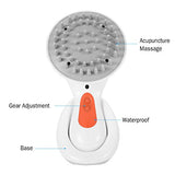 Scalp Massager for Hair Growth, Soft Silicone Scalp Exfoliator Manual Shampoo Brush, Electric Head Massaging Brush Waterproof Vibration Scrubber Stress Relieve