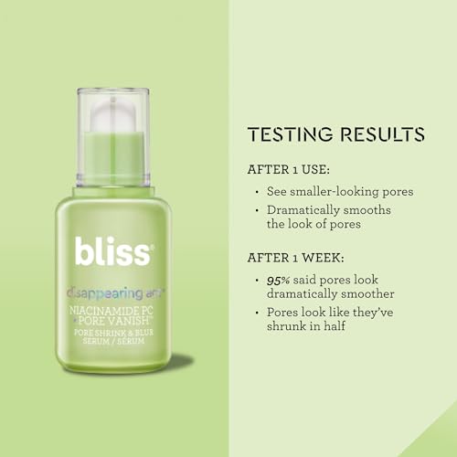 Bliss Disappearing Act - Niacinamide PC Serum + Pore Vanish™ Complex - 1 Fl Oz - Shrinks & Blurs Pores - Clean - Vegan & Cruelty Free