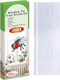 LFSYS 100 Pack Window Fly Traps, Fruit Fly Traps for Indoors, Fly Paper Sticky Strips, Fly Traps for Indoors Bug Catcher Clear