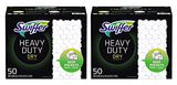 Swiffer Heavy Duty Dry Sweeping Cloths, 50ct (Pack of 2), White