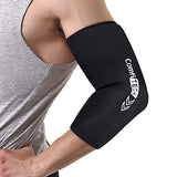 ComfiTECH Elbow Ice Pack for Tendonitis and Tennis Elbow Ice Pack Wrap Sleeve Cold Compression Golfers Arm Ice Pack for Injuries Reusable Calf Compression Sleeve for Pain Relief (M Black)