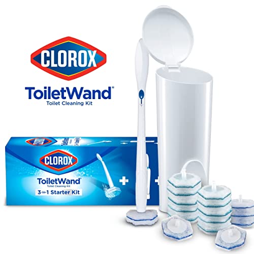 Original Clorox Toilet Cleaning System - ToiletWand, Storage Caddy and 16 Heads (Package May Vary)