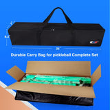 GSE Portable Pickleball Complete Net Set with Professional Pickleball Net, 4 Pickleball Paddles, 6 Pickleballs, Carrying Bag for Outdoor(Green)