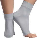 KEMFORD Ankle Compression Sleeve - 20-30mmhg Open Toe Compression Socks for Swelling, Plantar Fasciitis, Sprain, Neuropathy - Brace for Women and Men