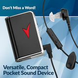 Personal Sound Amplifier - Audio Hearing Amplifier Device and Voice Enhancer Device for Sound Gain of 50dB, Up to 100 Feet Away, Pocket Hearing Devices