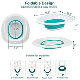 Sitz Bath for Toilet - Sitz Bath for Hemorrhoids - Foldable Sitz Bath for Postpartum Care, Designed for Perineum Soaking, Hemorrhoid, and Anal Inflammation Treatment