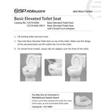 SP 3 Inch Extender Booster Elevated Raised Toilet Seat Risers for Seniors Adults Elderly Handicap Disabled Fits Most Standard and Elongated Toilets - White