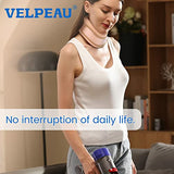 Velpeau Neck Brace -Foam Cervical Collar - Soft Neck Support Relieves Pain & Pressure in Spine - Wraps Aligns Stabilizes Vertebrae - Can Be Used During Sleep (Dual-use, Brown, Small, 2.75″)