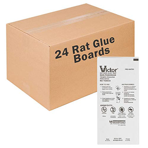 Victor M319 Professional Glue Boards for Insect and Rodent monitoring - 24 Glue Boards