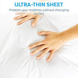 Sures Waterproof Mattress Protector - Twin Size Bedsheet - Fitted Machine Washable Bed Sheet -Vinyl Free Bedwetting Cover Pad - for Kids, Adult, Elderly (1, Twin)