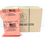 1 Case HUMANITARIAN DAILY RATION MRE - RANDOM MENU - Inspection date of 10/2022 or Newer