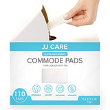 JJ CARE Commode Pads - Pack of 110 Super Absorbent Gel Pads for Bedside Commode - Disposable Commode Liner Gel Pads to Reduce Odor in Portable Toilet, Potty Chair and Bedpans