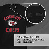 Team Fan Apparel NFL Adult Gameday T-Shirt - Cotton Blend - Tagless - Semi-Fitted - Unleash Your Team Spirit During Game Day (Kansas City Chiefs - Black, Adult Large)