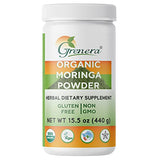 Grenera Organic Moringa Oleifera Leaf Powder 15.5 oz, Perfect for Smoothies, Salads, Tea, Made with Pure Malunggay Leaf, Raw from India