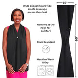 Adult Bib Scarf - Dignified Alternative to Adult Bibs | Washable and Reusable Clothing Protectors (Black Onyx)