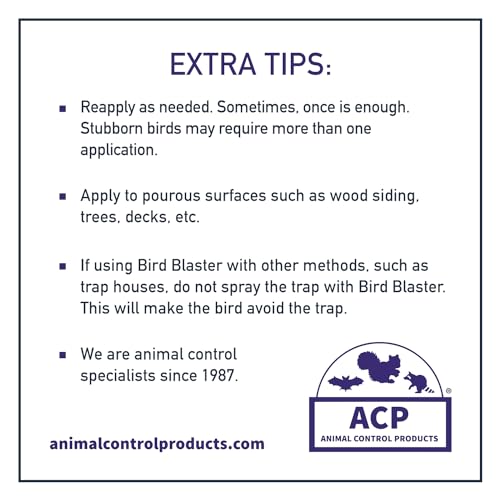 Bird Blaster | Highly Effective & Easy to Use | Small Woodpeckers & Other Small Little Annoying Invasive Birds Species | Siding & Building Spray