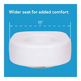 Carex Toilet Seat Riser - Adds 5.5 Inch of Toilet Height - Raised Toilet Seat with 300 Pound Weight Capacity, Slip-Resistant, Toilet Riser, Elevated Toilet Seat