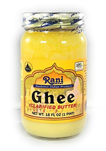 Rani Ghee Pure & Natural from Grass Fed Cows (Clarified Butter) 16oz (1lb) 454g ~ Glass Jar | Paleo & Keto Friendly | Gluten Free | Product of USA