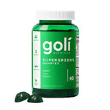 Goli SuperGreen Vitamin Gummy - 60 Count - Essential Vitamins and Minerals - Plant-Based, Vegan, Gluten-Free & Gelatin Free - Health from Within, Pack of 1