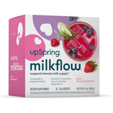 UpSpring Milkflow Lactation Supplement Drink Mix – Milk Lactation Supplement to Support Breast Milk Production with Fenugreek and Blessed Thistle, Berry Flavor, 18 Servings