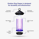 ASPECTEK Bug Zapper Outdoor 20W, Electric Mosquito Zapper, Insect Fly Zapper, Effective UV Light Fly Killer for Outdoor use, Waterproof, Up to 1000sq. FT Coverage for Camping, Patio, Garden, BBQ