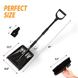 Zone Tech Car 3-in-1 Replaceable Heads Snow Shovel Kit Portable Snow Removal Shovel, Ice Scraper, and Snow Shovel Car Set (1 Pack)