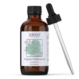 HBNO Cedarwood Essential Oil (Virginia) - Huge 4 oz (120ml) Value Size - Natural Cedarwood Oil, Steam Distilled - Perfect for Cleaning, Aromatherapy, DIY, Soap & Diffuser - Cedarwood Essential Oils