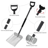 Aluminum Snow Shovel for Snow Removal, 55 inch Long 10.3” Wide Heavy Duty Snow Shovel for Driveway,Lightweight Emergency Shovels with D Grisp Handle for Car,Walkway,Decking,Collapsible Scoop