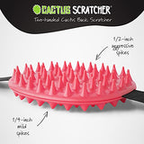 Cactus Scratcher Original Back Scratcher with 2 Sides Featuring Aggressive and Soft Spikes, Great for The Mobility Impaired and Hard-to-Reach Places, Makes an Awesome After-Surgery Gift - Pink