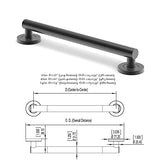 AquaChase ADA Compliant Grab Bar,500lbs Weight Support for Bath Safety (12 inch, Brushed Nickel)