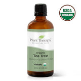 Plant Therapy Organic Tea Tree Oil (Melaleuca) 100% Pure, USDA Certified Organic, Undiluted, Natural Aromatherapy, Therapeutic Grade 100 mL (3.3 oz)