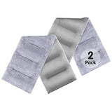 SuzziPad Microwavable Heating Pads for Neck and Shoulder Back Pain, 7x18 Cramps Relief Heating Pad Microwavable, Moist Hot Pack for Pain Relief, Unscented Heat Pack for Aches, Soreness, Gray 2 Pack