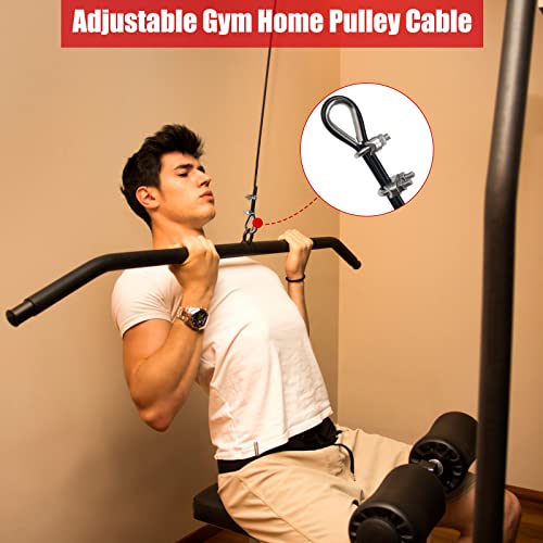 Anglekai Fitness Pulley Cable 196 Inch, Adjustable Home Gym Cable Pulley System Replacement Fitness Cable for Pulley Machine Accessories, Thick 5mm Heavy Duty Pulley Cable for Home Gym