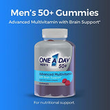One A Day Men’s 50+ Gummies, Advanced Multivitamin For Men with Brain Support and Immunity Support, Vitamins For Men with Super 8 B Vitamin Complex, 110 Count