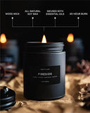 Scented Candles for Men | Winter Candle, Smokey Fireside Scented Candle | Aromatherapy Candle, Candle for Men Gifts | Soy Candles, Wood Wicked Candles, Long Lasting Candles | Mens Candles for Home