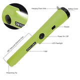 Dmyond Metal Detector Pinpointer, Professional Waterproof Handheld Pin Pointer Wand, Search Treasure Pinpointing Finder Probe with 9V Battery for Adults, Kids - Green