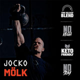 Jocko Mölk Whey Protein Powder (Chocolate Peanut Butter) - Keto, Probiotics, Grass Fed, Digestive Enzymes, Amino Acids, Monk Fruit Blend - Supports Muscle Recovery & Growth - 31 Servings (New 2lb Bag)