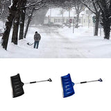 MTB 52 inch Lightweight Snow Shovel Snow Pusher, Pack of 2 Sets, Black, with Wide Poly Blade (22 inch x 10 inch) and Aluminum Handle