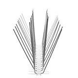 Bird B Gone - Pre-Assembled EnviroSpike Stainless Steel Anti Bird Spikes (50') - UV-Stabilized Polycarbonate Base - Humane Deterrent - Stops Pigeons & Birds from Roosting On Rooftops, Ledges, Fences