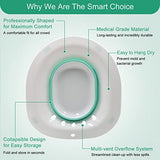 RUGUO Sitz Bath, Sitz Bath for Hemorrhoids - Sitz Bath for Toilet Seat - Sitz Bath for Postpartum Care, Sits Bath Kit for Women, Collapsible, Wider Seating Area, Deeper Bowl