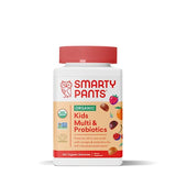 SmartyPants Organic Kids Multivitamin, Daily Gummy Vitamins: Probiotics, Vitamin C, D3, Zinc, & B12 for Immune Support, Energy & Digestive Health, Assorted Fruit Flavor, 120 Gummies, 30 Day Supply